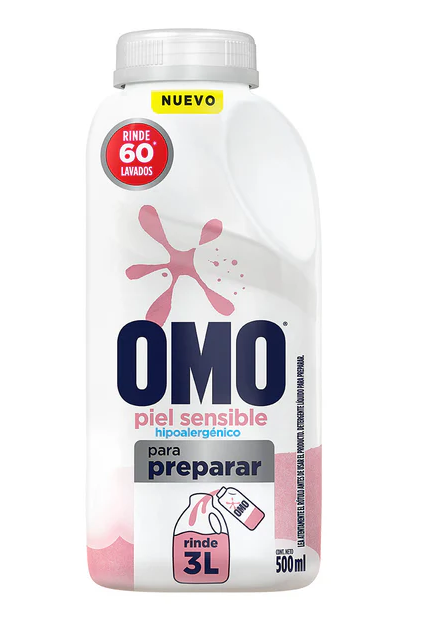 Detergente Líquido Omo 500 ml Para Diluir.