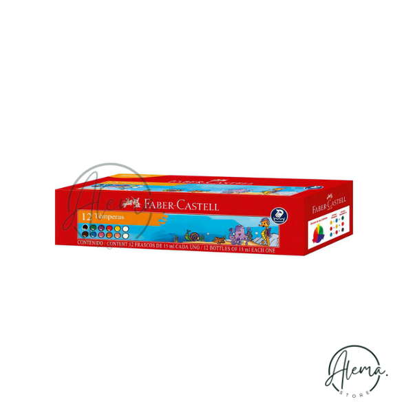 Témpera Estuche X12 Faber-Castell 15ml Color Multicolor