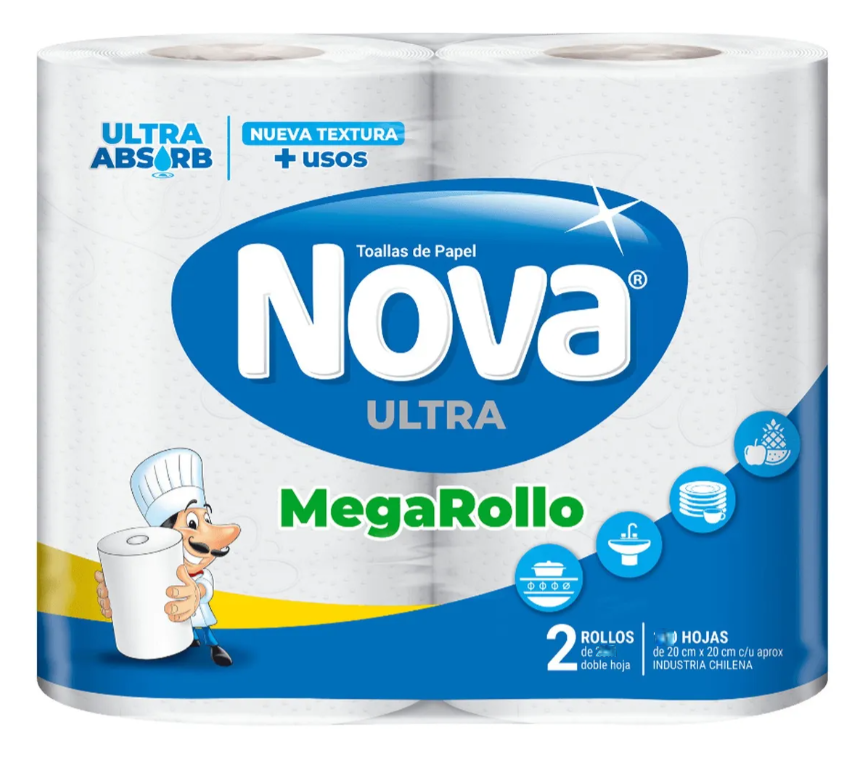 Toalla de Papel Nova Ultra Doble Hoja 24 m 2 un