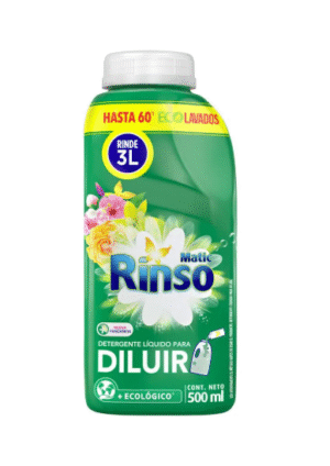 Detergente Líquido Rinso 500 ml Para Diluir.