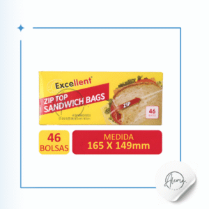 Bolsas Zip Top Herméticas pack 46 unidades 16.5 cm x 14,9 cm - Excellent