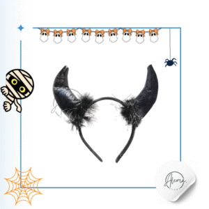 Cintillo Cuernos Halloween Negro