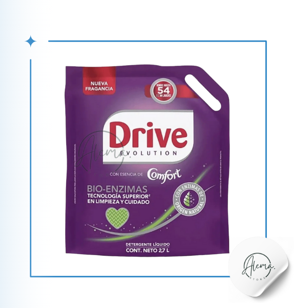 Detergente Liquido Drive Bio-enzimas Comfort Doypack 2,7 L