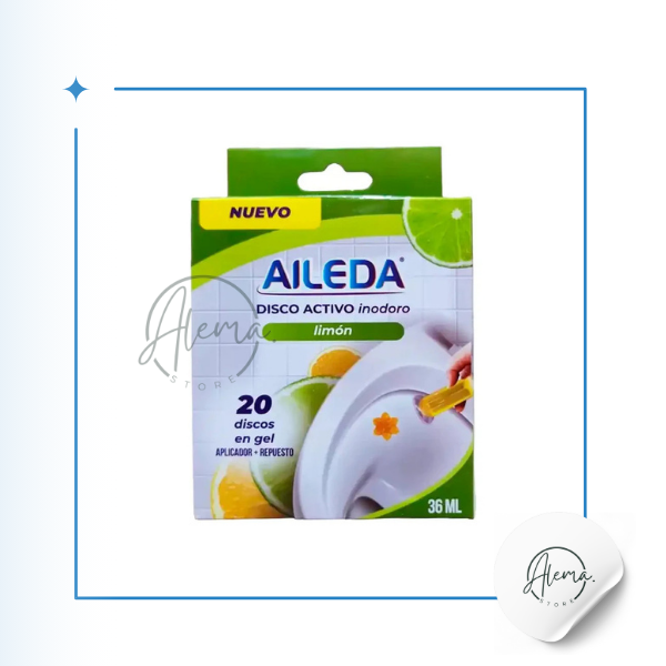 Discos Gel Activo Inodoro Aileda Limón - 20 aplicaciones 36ml Discos Gel Activo Inodoro Aileda - 20 aplicaciones 36ml