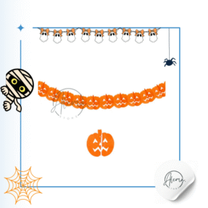 Guirnalda Calabaza Naranja Halloween - 3 metros