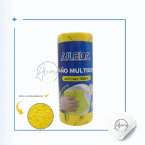Paño De Limpieza Absorbente Aileda 22x23cm Rollo 20 Unidades Amarillo