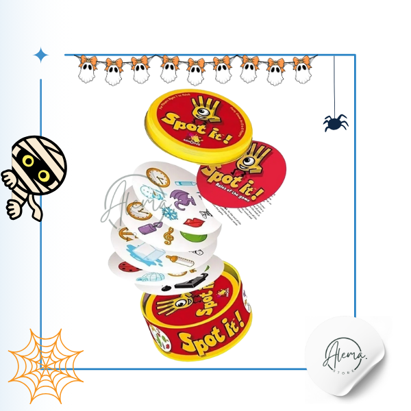 Spot It! Juego Doble Blue Orange - Genérico