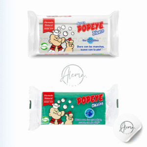 Jabón en Barra Popeye 170g - Versión Super Blanco y Clásico.