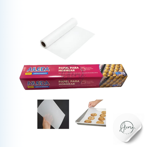 Rollo De Papel hornear (Mantequilla) 10 Mt Repostería y Cocina